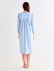Ruby & Bloom V-neck Cotton Nightie, Pale Blue Spot, 10-20 product photo View 02 S