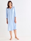 Ruby & Bloom V-neck Cotton Nightie, Pale Blue Spot, 10-20 product photo View 03 S