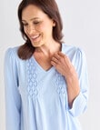 Ruby & Bloom V-neck Cotton Nightie, Pale Blue Spot, 10-20 product photo View 04 S