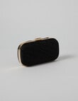 Harlow Pleated Glitter Clutch, Black product photo View 04 S