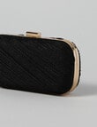 Harlow Pleated Glitter Clutch, Black product photo View 05 S