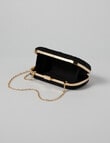 Harlow Pleated Glitter Clutch, Black product photo View 08 S