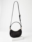 Harlow Velvet Petit Shoulder Bag, Black product photo View 02 S