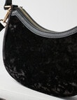Harlow Velvet Petit Shoulder Bag, Black product photo View 03 S