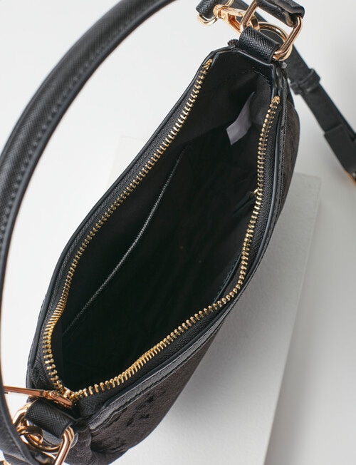 Harlow Velvet Petit Shoulder Bag, Black product photo View 05 L