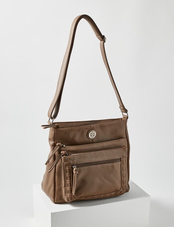 Boston + Bailey Zips Shoulder Bag, Walnut product photo