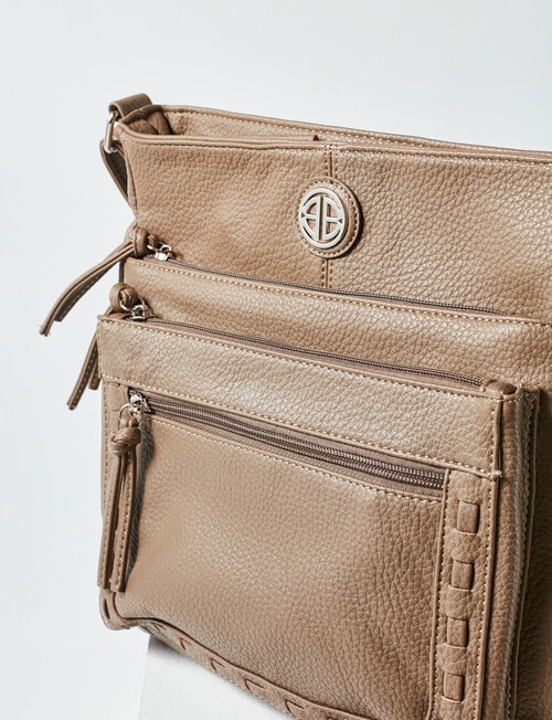 Boston + Bailey Zips Shoulder Bag, Walnut product photo View 03 L