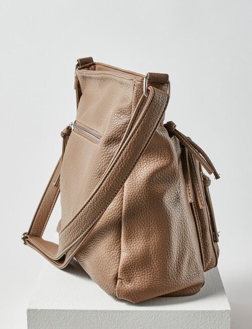 Boston + Bailey Zips Shoulder Bag, Walnut product photo View 04 L
