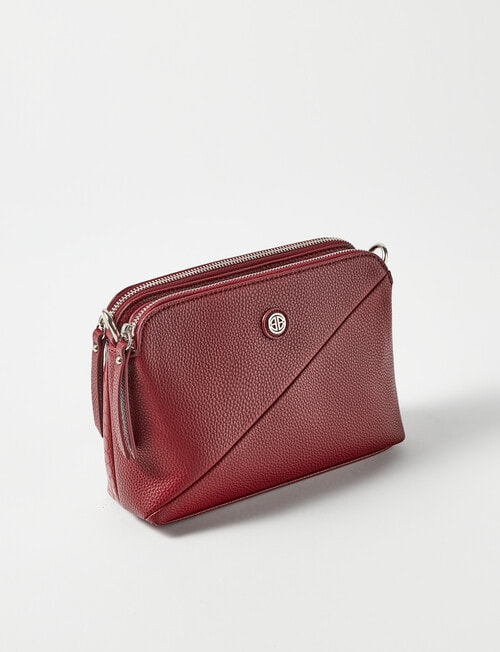 Boston + Bailey Double Zip Crossbody Bag, Rosewood product photo View 02 L