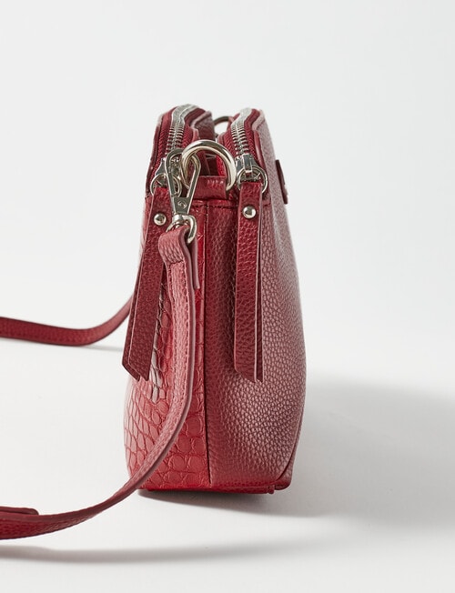 Boston + Bailey Double Zip Crossbody Bag, Rosewood product photo View 04 L
