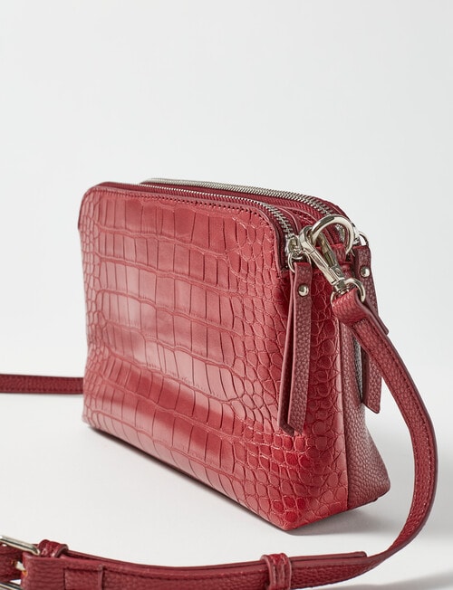 Boston + Bailey Double Zip Crossbody Bag, Rosewood product photo View 05 L