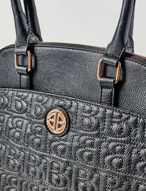 Boston + Bailey Stitch Logo Detail Shopper Bag, Black product photo View 05 L