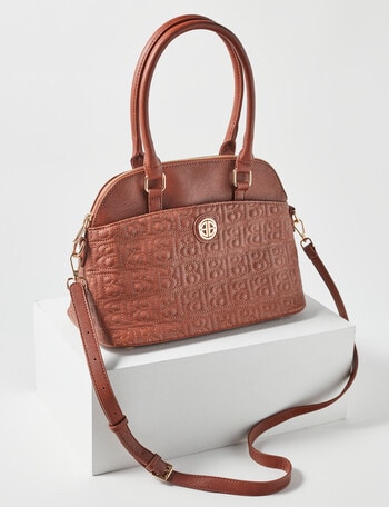 Boston + Bailey Stitch Logo Detail Shopper Bag, Tan product photo