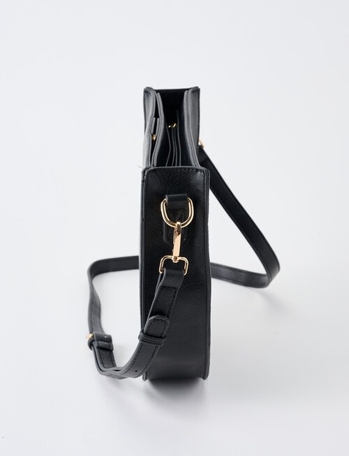 Whistle Accessories Saddle Crossbody Bag, Black product photo View 04 L