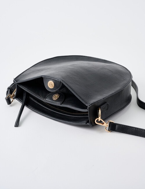 Whistle Accessories Saddle Crossbody Bag, Black product photo View 06 L