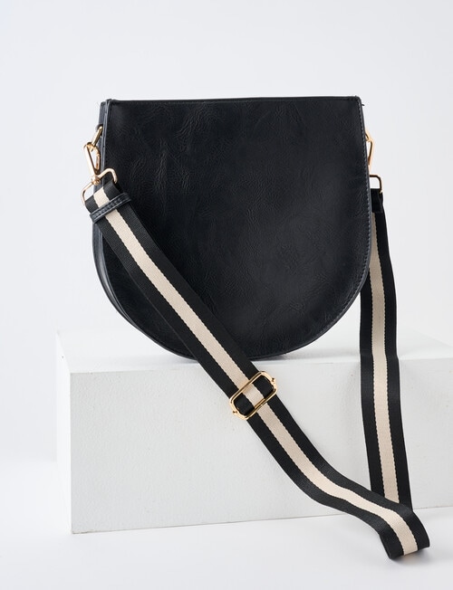 Whistle Accessories Saddle Crossbody Bag, Black product photo View 07 L