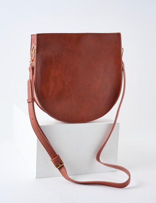 Whistle Accessories Saddle Crossbody Bag, Tan product photo View 02 L