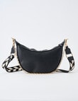Whistle Accessories Moon Chain Crossbody Bag, Black product photo View 03 S