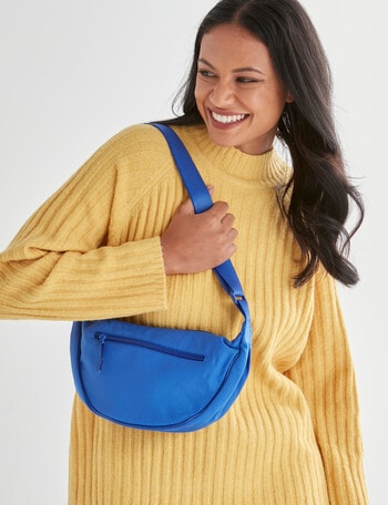 Zest Nylon Moon Crossbody Bag, Blue product photo