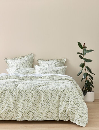 Haven Mimi Washed Duvet Cover Set, Green product photo