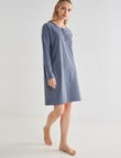 Mineral Lounge Soft Lounge Nightie, Steel & Granite Stripe product photo View 03 S