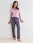 Whistle Sleep Painterly Print Viscose Pant, Ink product photo View 03 S
