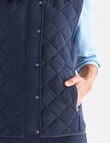 Ella J Quilted Puffer Vest, Navy product photo View 04 S