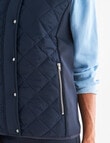 Ella J Quilted Puffer Vest, Navy product photo View 05 S