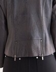 Ella J Zip Detail Jacket, Peat product photo View 06 S