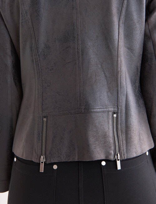 Ella J Zip Detail Jacket, Peat product photo View 06 L