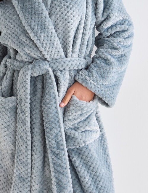Whistle Sleep Basketweave Luxe Robe, Seafoam, 8-22 product photo View 05 L
