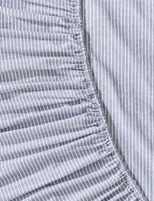 Haven Soho Stone Wash Sheet Set, Coal & White product photo View 04 L