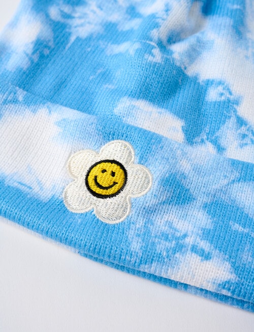 Switch Smiley Tie Dye Beanie, Bluebell product photo View 02 L