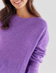 Whistle Long Sleeve Fluffy Jumper, Amethyst product photo View 04 S