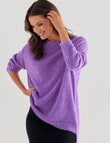 Whistle Long Sleeve Fluffy Jumper, Amethyst product photo View 05 S