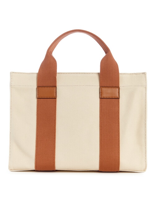 Guess Canvas II Small Tote Bag, Natural & Cognac product photo View 02 L
