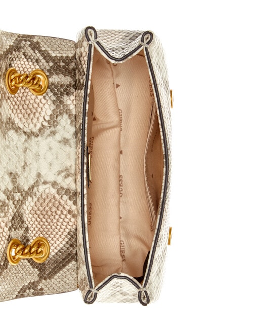 Guess Cosette Mini Convertible Crossbody Flip Bag, Taupe Multi product photo View 04 L