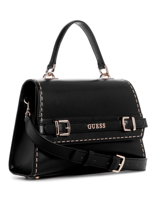 Guess Sestri Top Handle Flap Bag, Black product photo View 03 L
