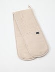 Ladelle Lennox Double Oven Mitt, Stone product photo