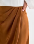 Whistle Ruched Side Wrap Pencil Skirt, Gold product photo View 04 S