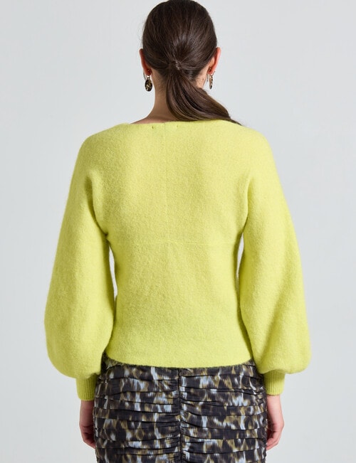 State of play Alpaca Wool Blend Wrap Sweater, Lime product photo View 02 L