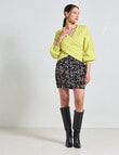 State of play Alpaca Wool Blend Wrap Sweater, Lime product photo View 03 S