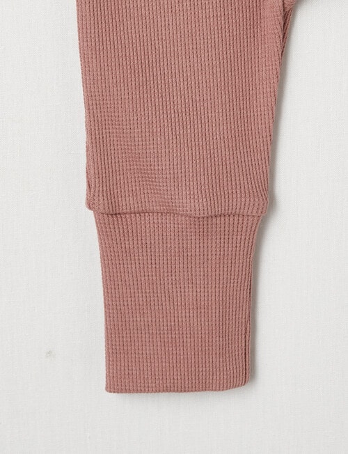Teeny Weeny Sleep Waffle Sleepsuit, Pink product photo View 04 L