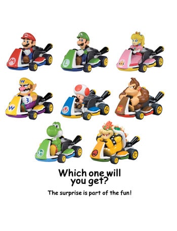 Nintendo Mario Kart Pull Back Racers, Assorted product photo