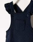 Teeny Weeny Jaquard Overalls, Navy product photo View 04 S