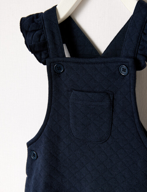 Teeny Weeny Jaquard Overalls, Navy product photo View 04 L