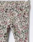 Teeny Weeny Ditsy Floral Jeggings, Warm White product photo View 03 S