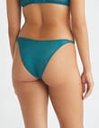 Calvin Klein Sheer Marquisette Lace Hi Cut Brief, Teal, XS-XL product photo View 04 S
