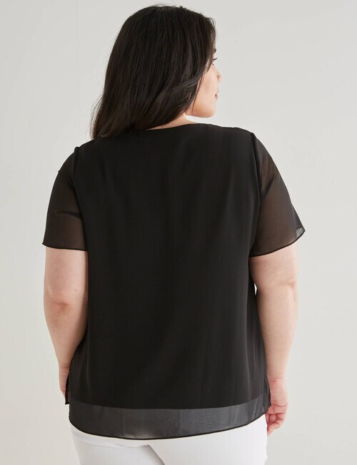 Studio Curve Collection Double Layer Top, Black product photo View 02 L