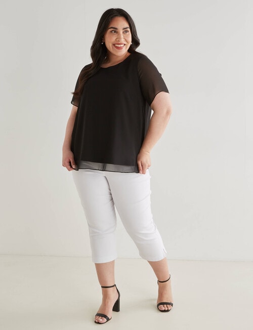 Studio Curve Collection Double Layer Top, Black product photo View 03 L